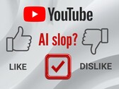 Banner voor YouTube AI slop rating getoond
