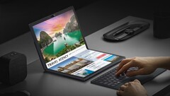 De schermgrootte van de ZenBook Fold wordt mogelijk binnenkort verslagen door Samsung (afbeelding: Asus)