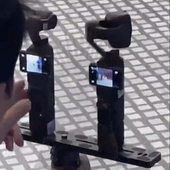 De Osmo Pocket 3 en Osmo Pocket 4 van links naar rechts. (Afbeeldingsbron: via Igor Bogdanov)