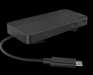 De USB-C Dual Display Travel Dock kan een laptop opladen tot 100 W met een compatibele voeding. (Afbeeldingsbron: Lenovo)