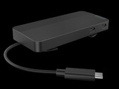 De USB-C Dual Display Travel Dock kan een laptop opladen tot 100 W met een compatibele voeding. (Afbeeldingsbron: Lenovo)