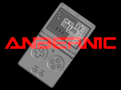 De RG34XX SP zoals hij eruit zag voordat Anbernic Miyoo&#039;s dubbele joystick lay-out overnam. (Afbeeldingsbron: via Retro Handhelds - bewerkt)