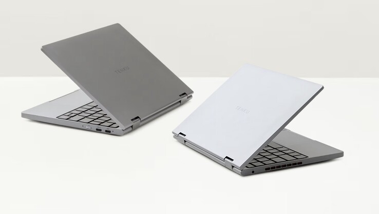 De Tenku Note Pro AI-laptop heeft een stijlvol en minimalistisch ontwerp en is verkrijgbaar in de kleuren zilver en donkergrijs