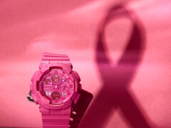 Casio en de Breast Cancer Research Foundation werken samen met het Pink Ribbon model GMAS145PK-4A G-Shock horloge. (Afbeeldingsbron: Casio)