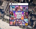 GTA 6 PS5-boxart met voorlopige PEGI-classificatie zichtbaar afgebeeld