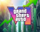 GTA 6-logo gespot bij de aandelenkoers van Take-Two Interactive