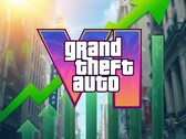 GTA 6-logo gespot bij de aandelenkoers van Take-Two Interactive