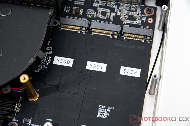 De Minisforum M2 Pro biedt plaats aan 3 M.2 SSD’s
