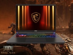 De MSI Vector 16 HX AI weegt ongeveer 2,7 kg (5,95 lbs). (Afbeeldingsbron: MSI, Bethesda, bewerkt)