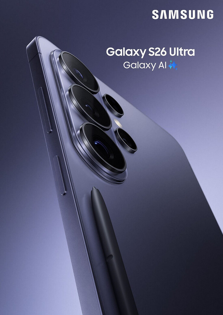 Een eerste officiële promotieposter van Samsung voor de Galaxy S26 Ultra.