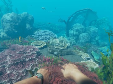 Spelers kunnen ook de onderwaterwereld verkennen in Stranded Deep.