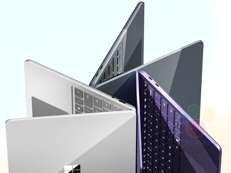 De Surface Laptop 13" komt net als de Surface Pro 12" in drie kleuropties. (Afbeeldingsbron: via Roland Quandt &amp; WinFuture)