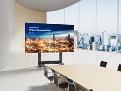 Het 138-inch LED-scherm van ViewSonic is opvouwbaar en dus enigszins draagbaar (Afbeelding bron: ViewSonic)