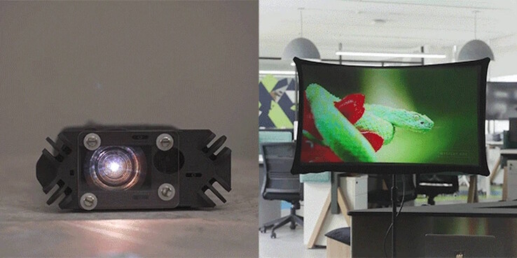 Het apparaat kan ook als projector worden gebruikt. (Afbeeldingsbron: Splay)