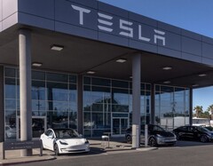 Een Tesla-servicecentrum (Afbeelding bron: Tesla)