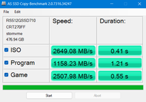 AS SSD-kopieerbenchmark