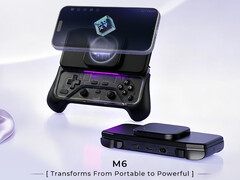 De Abxylute M6-controller is voorzien van afneembare magnetische handgrepen voor een slanker profiel.