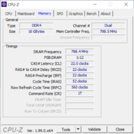 CPU-Z Geheugen