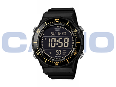 De Casio AE-1700H-1B (afbeelding) heeft gouden accenten en een negatief display. (Afbeeldingsbron: Casioblog - bewerkt)