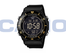 De Casio AE-1700H-1B (afbeelding) heeft gouden accenten en een negatief display. (Afbeeldingsbron: Casioblog - bewerkt)
