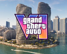 Banner met de wolkenkrabbers van Vice City in GTA 6