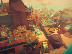 Een afbeelding van gebouwen in Islanders, nu met 70% korting op Steam.