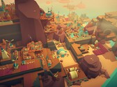 Een afbeelding van gebouwen in Islanders, nu met 70% korting op Steam.