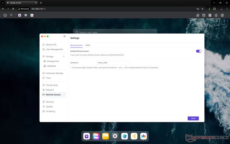 Externe toegang instellen op ZettOS