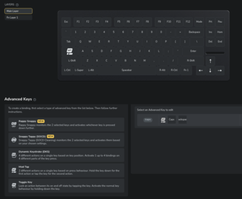 De gamefuncties van de Wooting 80HE zijn allemaal gegroepeerd in één submenu in Wootility v5. (Afbeelding bron: Julian van der Merwe / Notebookcheck)