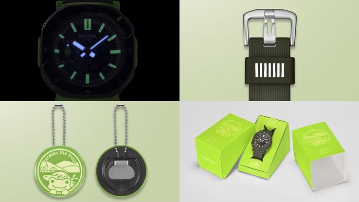 Het Casio Pro Trek x The Nature Conservation Society of Japan x Pickles de Kikker PRJ-B001NJ-3 horloge