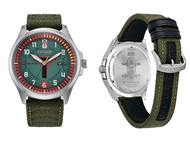 Het Citizen Star Wars Boba Fett AW1418-06W horloge. (Afbeelding bron: Citizen)