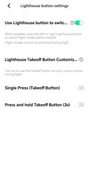 U kunt ook het gedrag van de Lighthouse Tracker configureren