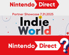Banner voor Nintendo Direct Partner Showcase, Indie World en Nintendo Direct (bron: Nintendo of America met bewerkingen)