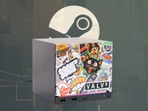 Steam Machine afgebeeld met een op maat gemaakte frontplaat