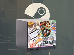 Steam Machine afgebeeld met een op maat gemaakte frontplaat