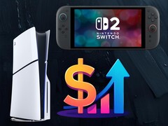 Grafiek met mogelijke prijsverhogingen voor Switch 2 en PS5 (bron: Nintendo, Sony PlayStation met bewerkingen)