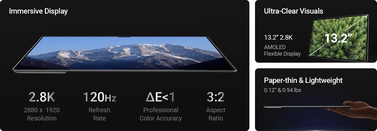 Het AMOLED-scherm zou scherp, vloeiend en nauwkeurig zijn (Afbeelding bron: FlexTab)