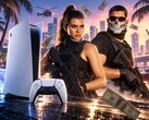 GTA 6-personages naast een PS5 en een DualSense-controller.