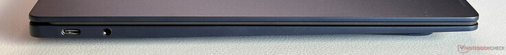 Links: USB-C 3.2 Gen. 2 (10 Gbps, DisplayPort 1.4, power delivery 3.0), 3.5 mm stereo
