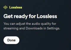 Spotify's aankomende high-fidelity tier werd vorige maand uitgelekt door een Reddtor, met details over UI-elementen en bitrates. (Bron: OhItsTom via Reddit)