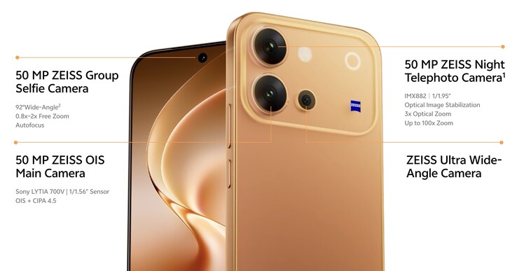 Camera-instellingen van de Vivo V80.