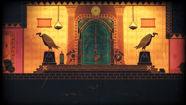 Een afbeelding van een omgeving in Apotheon.