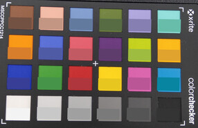 ColorChecker Passport: de onderkant van elk kleurvlak toont de referentiekleur