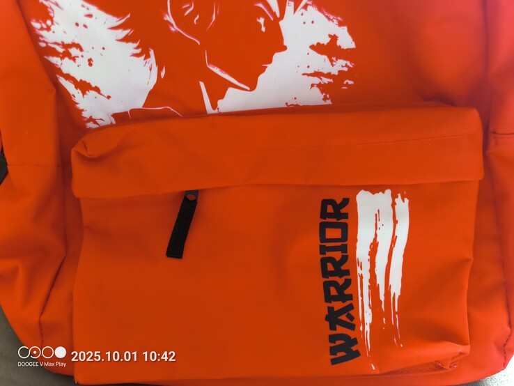 Perfect rood (C51111) kleur rugzak lijkt oranje (Afbeeldingsbron: Sergey Tarasov - Notebookcheck)