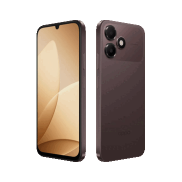 De Oppo K14 Lite in Stone Brown.