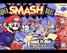 Het originele doosontwerp van Super Smash Bros N64 wordt getoond (Afbeelding bron: Walmart)
