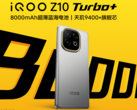De iQOO Z10 Turbo+ heeft een enorme batterij van 8.000 mAh met ondersteuning voor 90 W bedraad opladen (Afbeelding bron: iQOO)