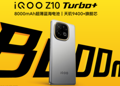 De iQOO Z10 Turbo+ heeft een enorme batterij van 8.000 mAh met ondersteuning voor 90 W bedraad opladen (Afbeelding bron: iQOO)