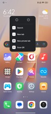 Contextmenu van app