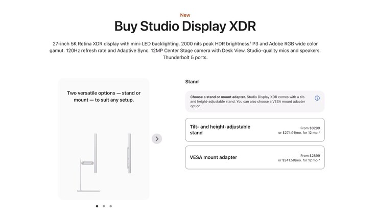 De Apple Studio Display XDR met VESA-adapter kost nu $400 minder.